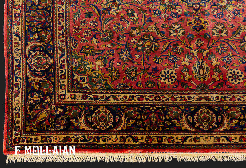 Antique Persian Kashan Silk Rug n°:40582547